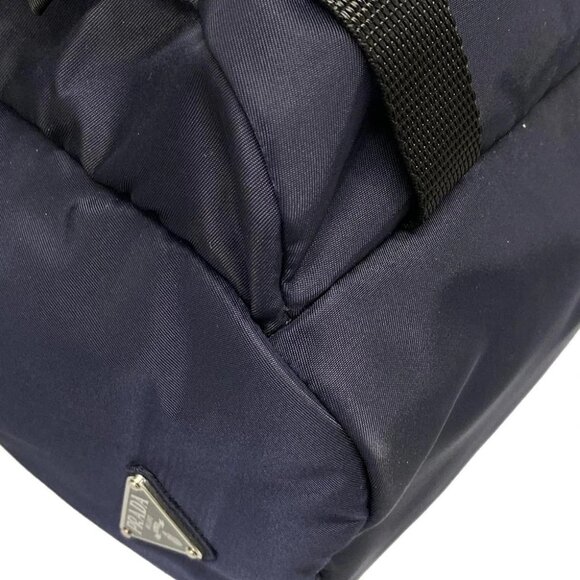 Auth PRADA Navy Black Nylon Backpack - Picture 8 of 14